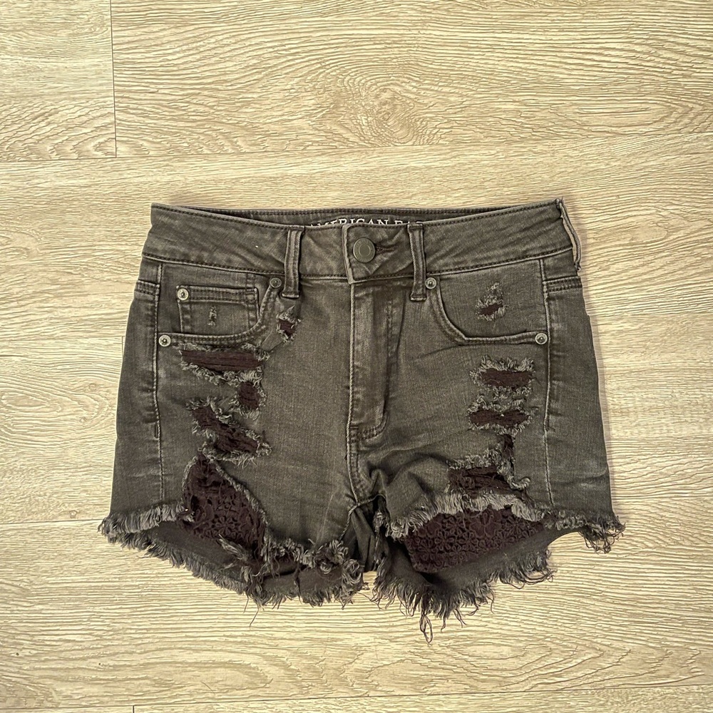 American Eagle Hi-arise Shortie Black Size 2